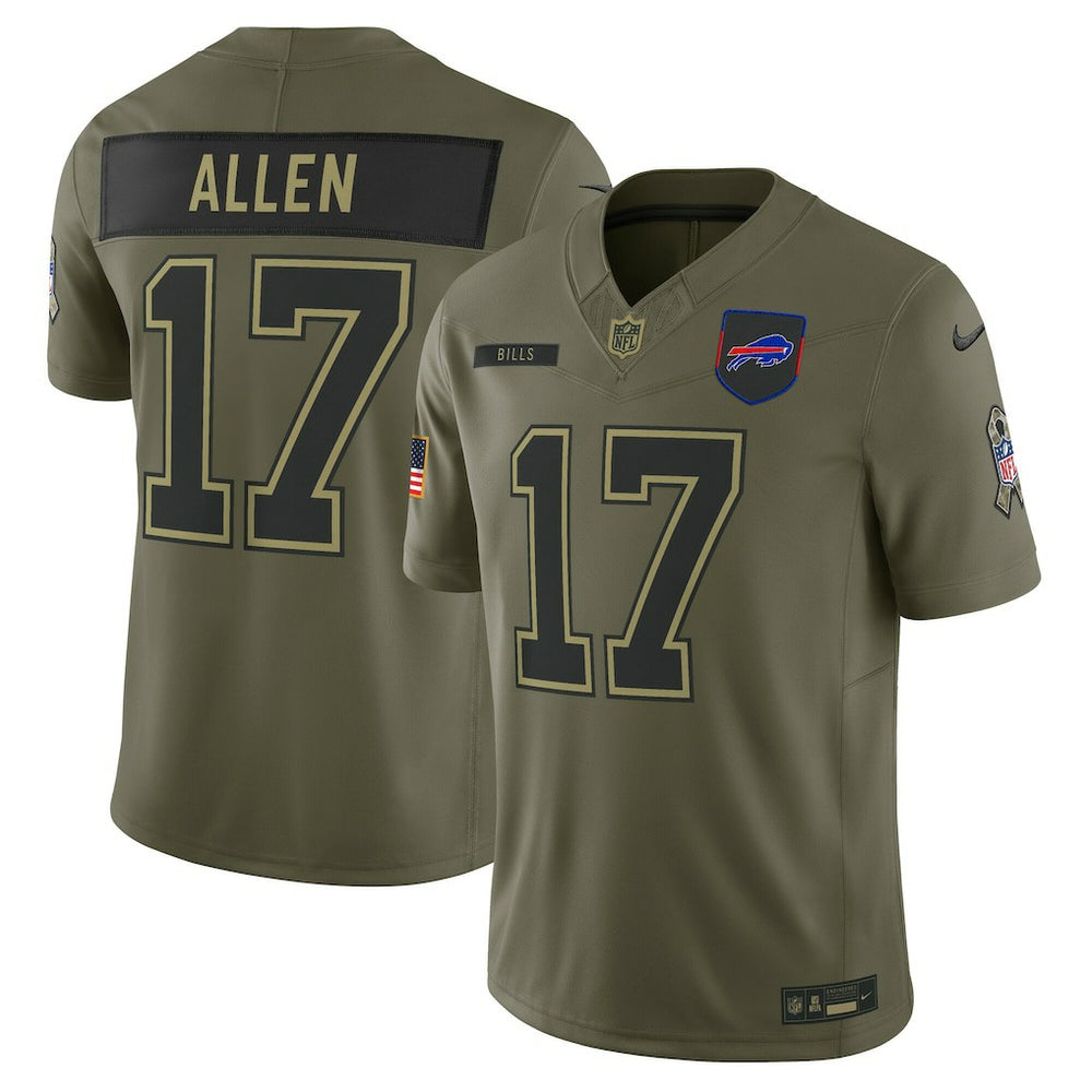 Josh Allen Buffalo Bills 2025 Salute to Service Limited Jersey - Olive outlet