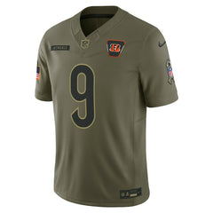 Joe Burrow Cincinnati Bengals 2025 Salute to Service Limited Jersey - Olive for sale