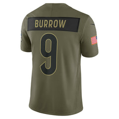 Joe Burrow Cincinnati Bengals 2025 Salute to Service Limited Jersey - Olive for sale
