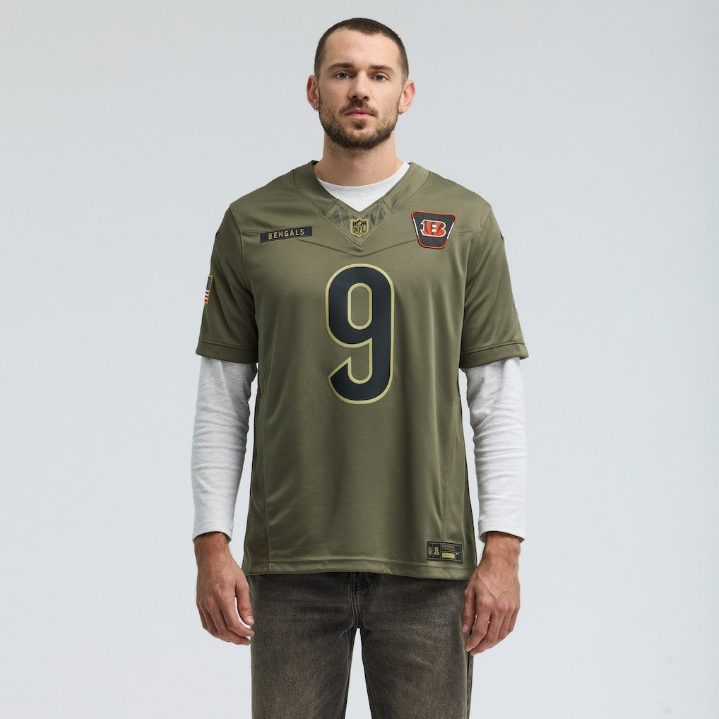 Joe Burrow Cincinnati Bengals 2025 Salute to Service Limited Jersey - Olive for sale