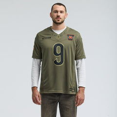 Joe Burrow Cincinnati Bengals 2025 Salute to Service Limited Jersey - Olive for sale