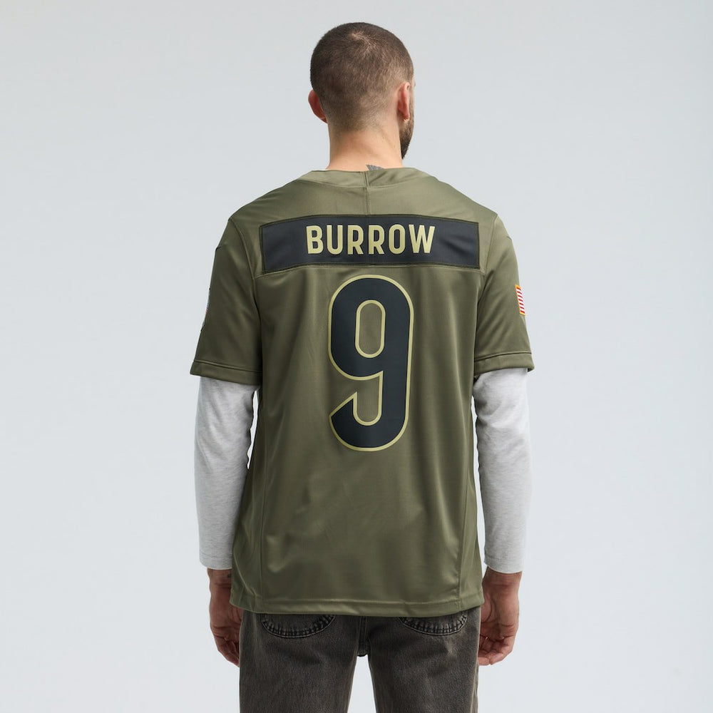 Joe Burrow Cincinnati Bengals 2025 Salute to Service Limited Jersey - Olive for sale
