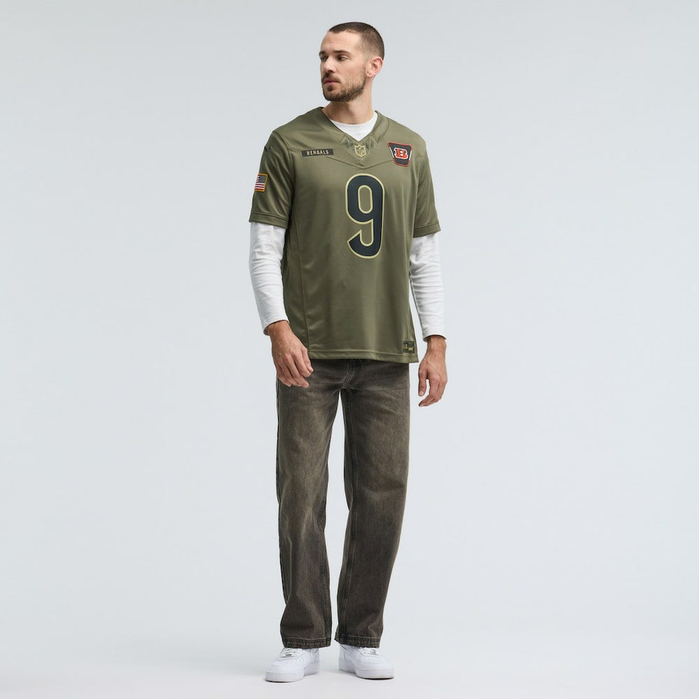 Joe Burrow Cincinnati Bengals 2025 Salute to Service Limited Jersey - Olive for sale