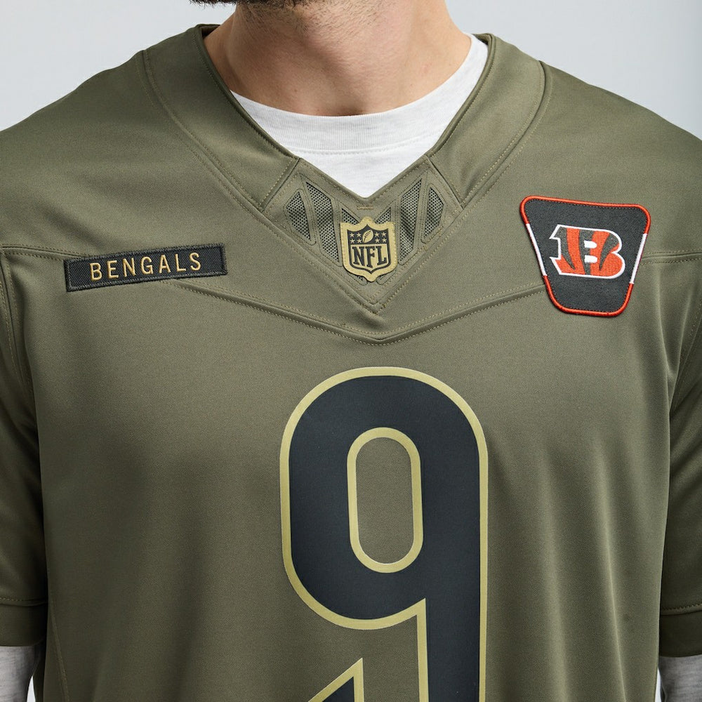 Joe Burrow Cincinnati Bengals 2025 Salute to Service Limited Jersey - Olive for sale