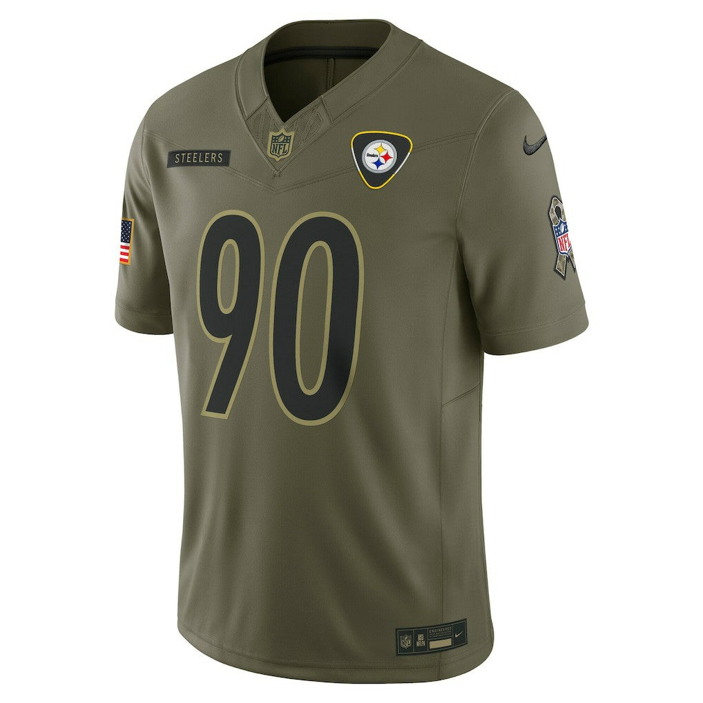 T.J. Watt Pittsburgh Steelers 2025 Salute to Service Limited Jersey - Olive for sale