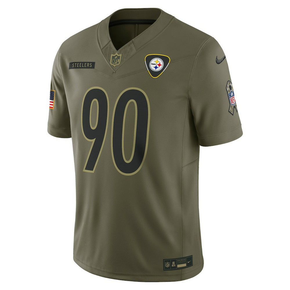 T.J. Watt Pittsburgh Steelers 2025 Salute to Service Limited Jersey - Olive for sale