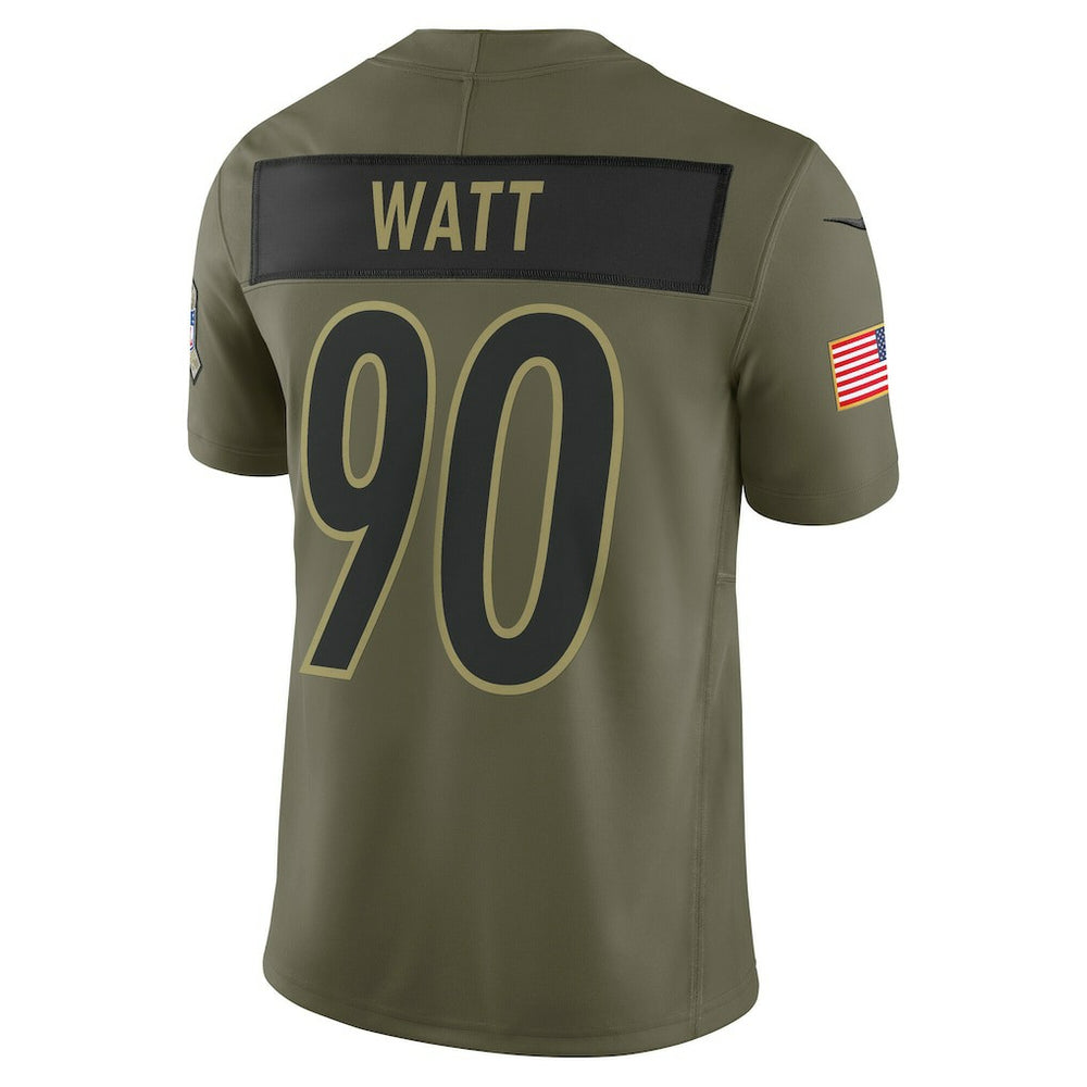 T.J. Watt Pittsburgh Steelers 2025 Salute to Service Limited Jersey - Olive for sale