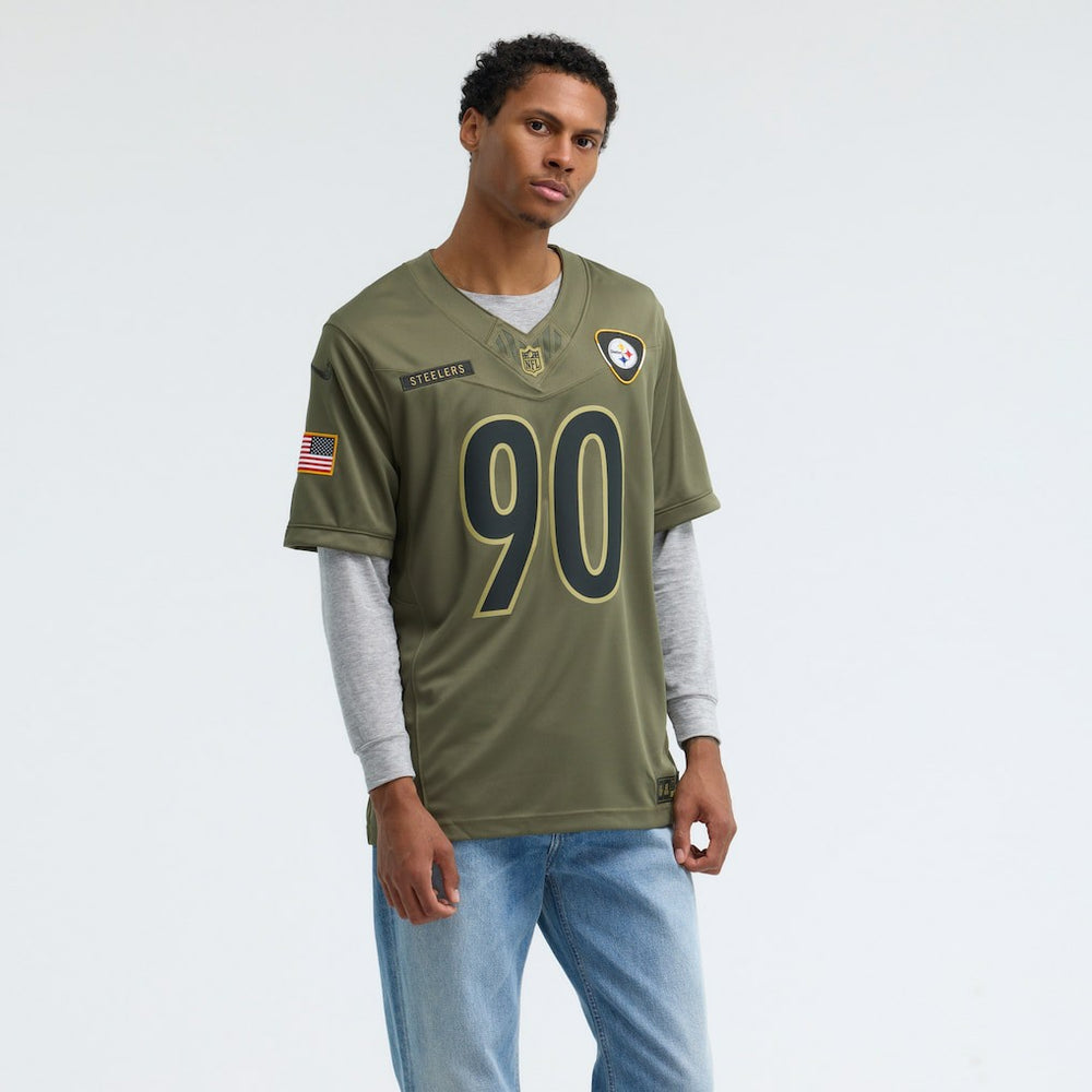 T.J. Watt Pittsburgh Steelers 2025 Salute to Service Limited Jersey - Olive for sale