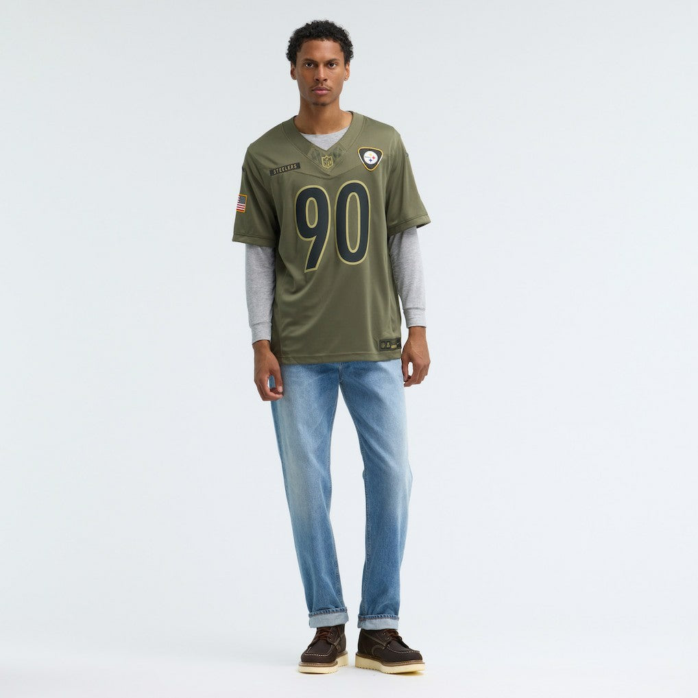 T.J. Watt Pittsburgh Steelers 2025 Salute to Service Limited Jersey - Olive for sale