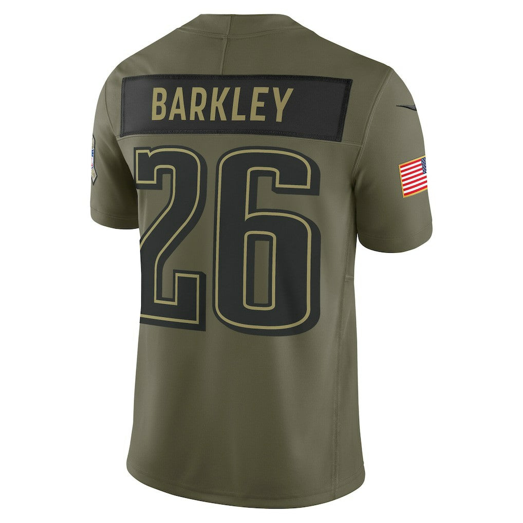 Saquon Barkley Philadelphia Eagles 2025 Salute to Service Limited Jersey - Olive for sale