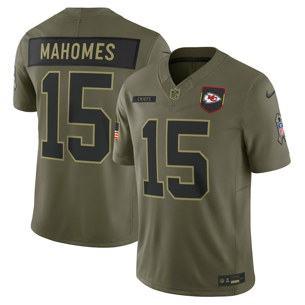 Patrick Mahomes Kansas City Chiefs 2025 Salute to Service Limited Jersey - Olive online