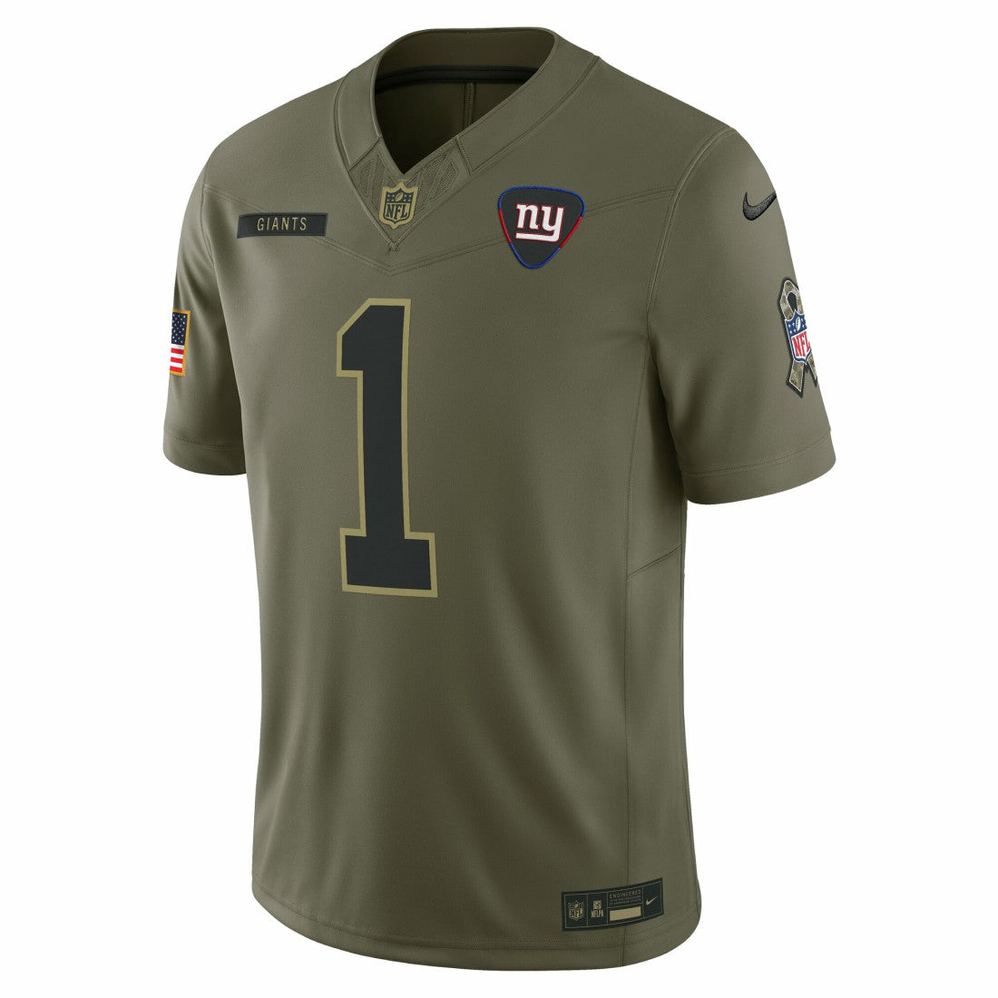 Malik Nabers New York Giants 2025 Salute to Service Limited Jersey - Olive for sale