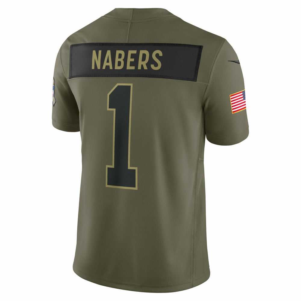 Malik Nabers New York Giants 2025 Salute to Service Limited Jersey - Olive for sale