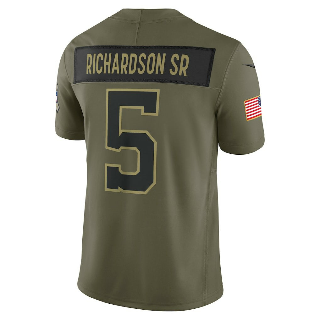 Anthony Richardson Sr. Indianapolis Colts 2025 Salute to Service Limited Jersey - Olive cheap