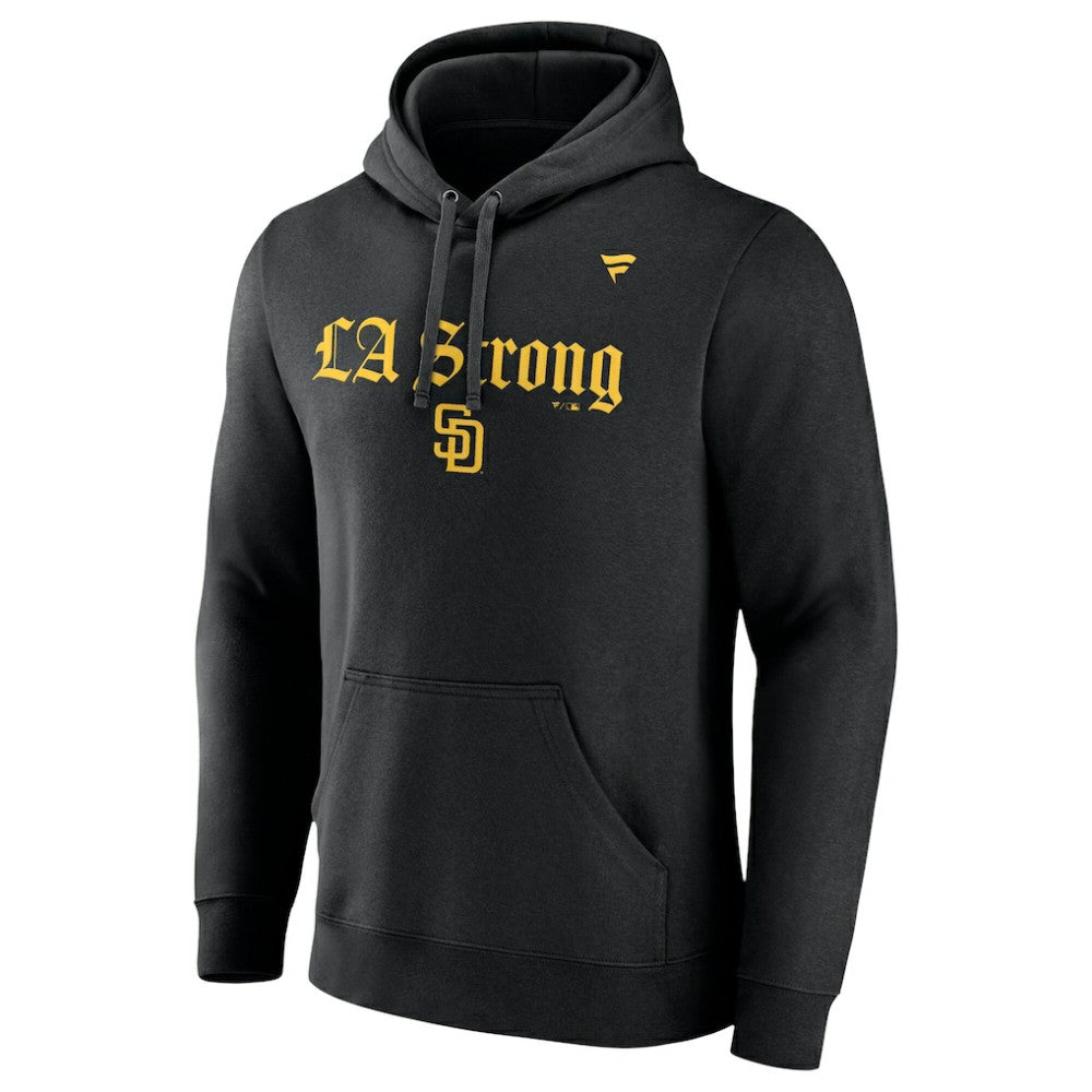 San Diego Padres Unisex LA Strong Fleece Pullover Hoodie Black