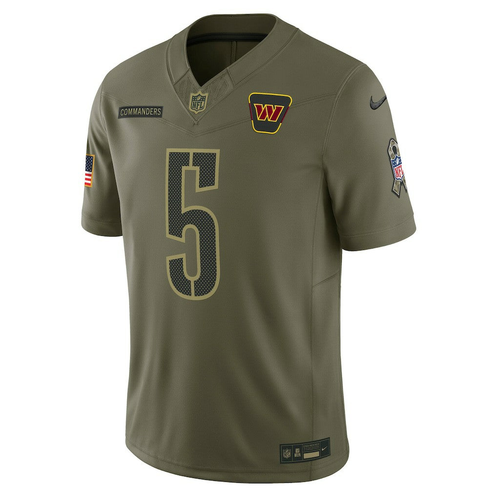 Jayden Daniels Washington Commanders 2025 Salute to Service Limited Jersey - Olive sale