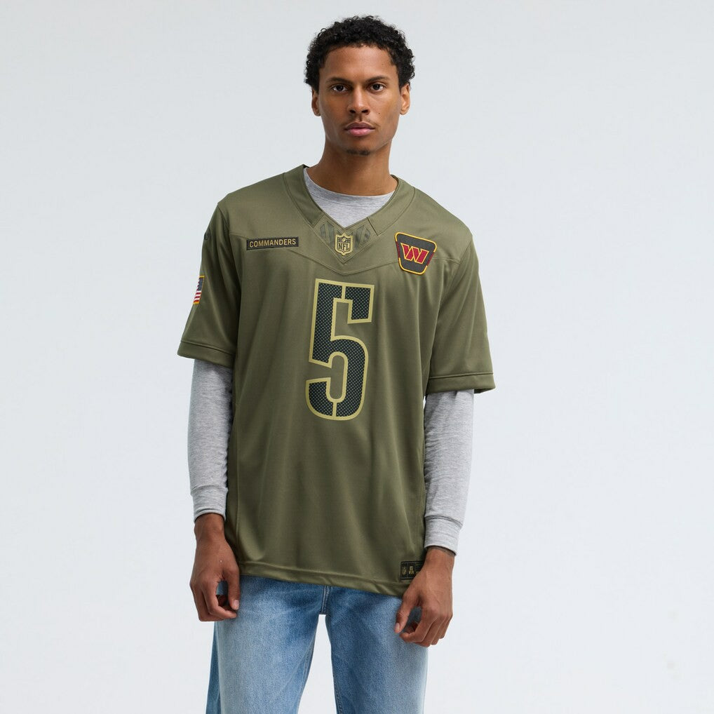 Jayden Daniels Washington Commanders 2025 Salute to Service Limited Jersey - Olive sale