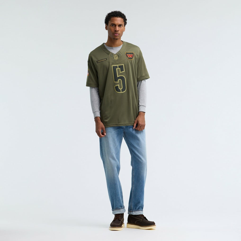 Jayden Daniels Washington Commanders 2025 Salute to Service Limited Jersey - Olive sale