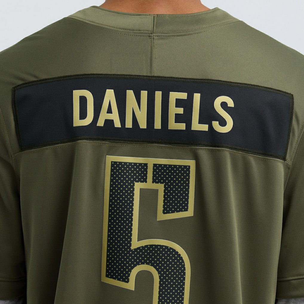 Jayden Daniels Washington Commanders 2025 Salute to Service Limited Jersey - Olive sale