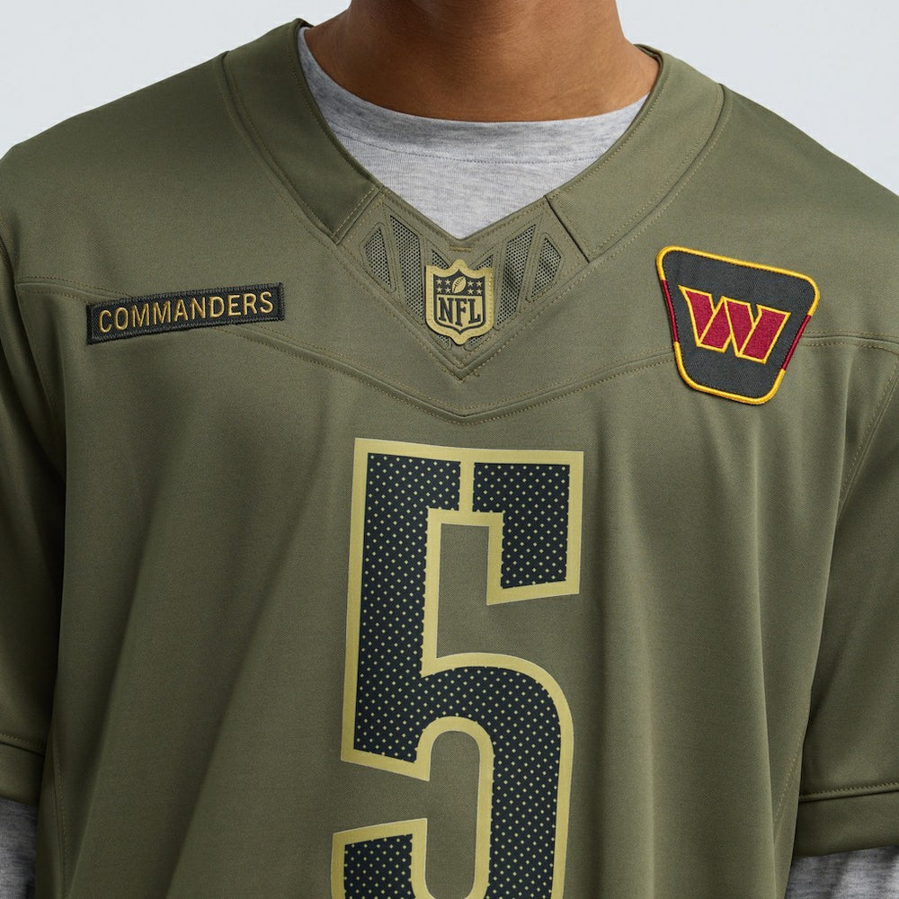 Jayden Daniels Washington Commanders 2025 Salute to Service Limited Jersey - Olive sale