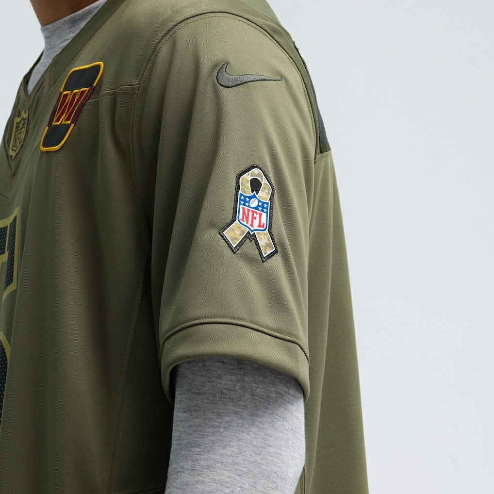 Jayden Daniels Washington Commanders 2025 Salute to Service Limited Jersey - Olive sale