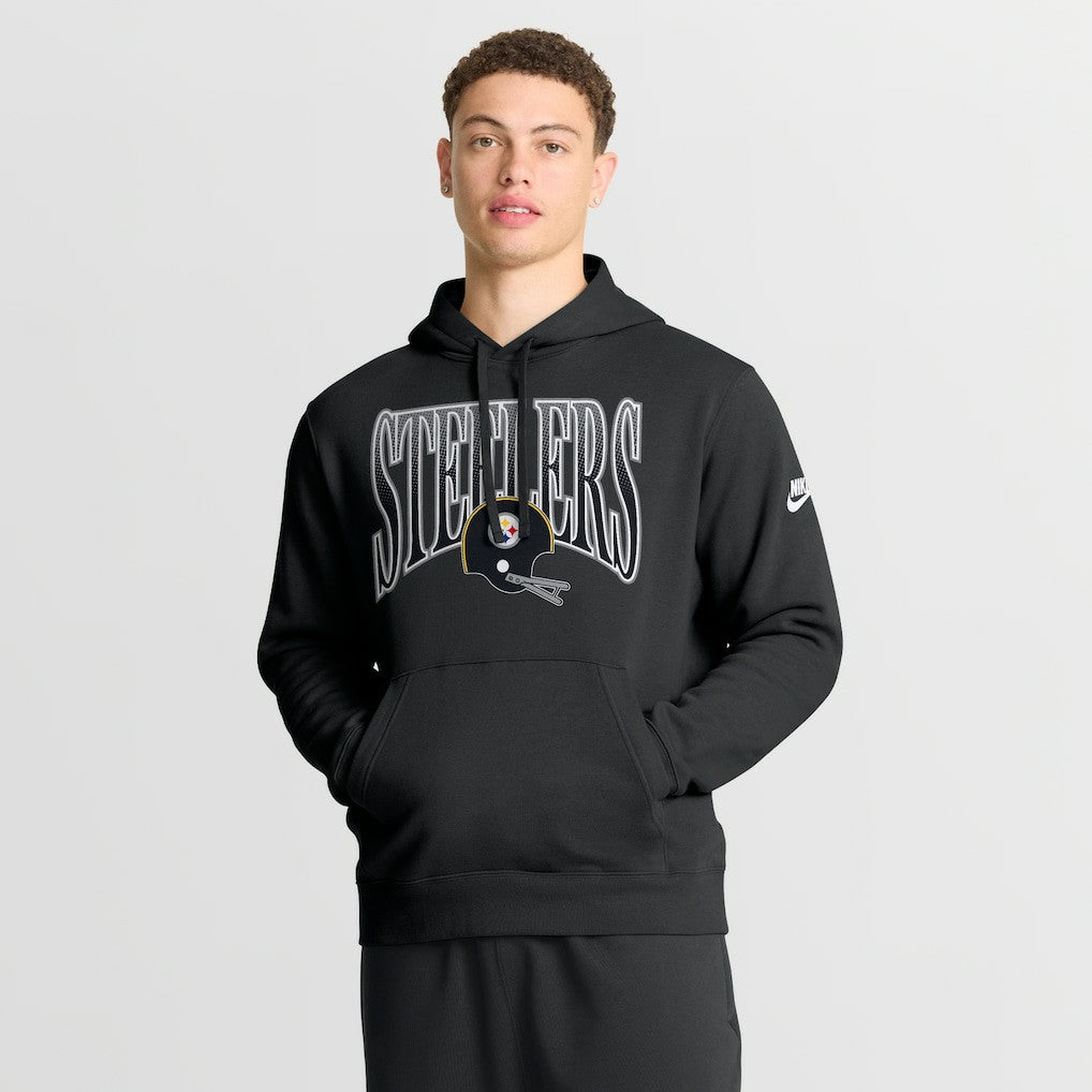 Pittsburgh Steelers Full Blitz Club Fleece Pullover Hoodie - Black discount