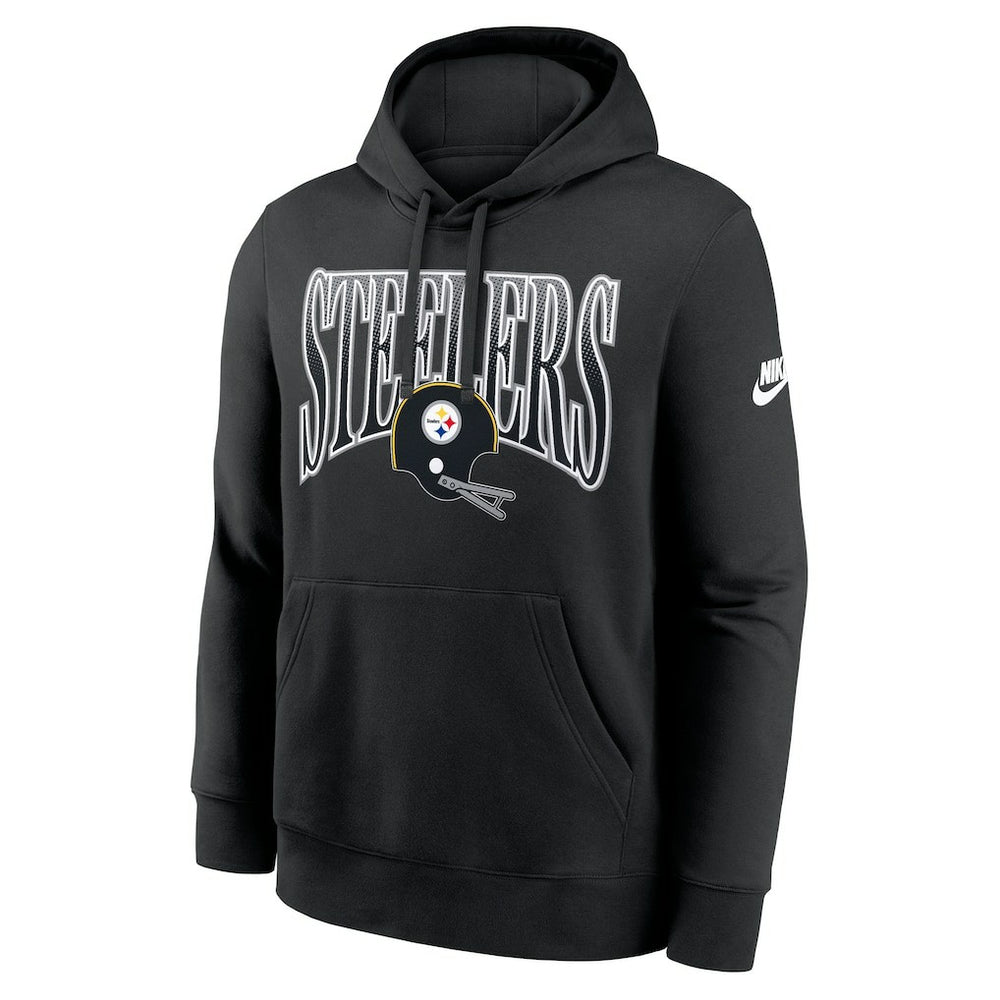 Pittsburgh Steelers Full Blitz Club Fleece Pullover Hoodie - Black discount