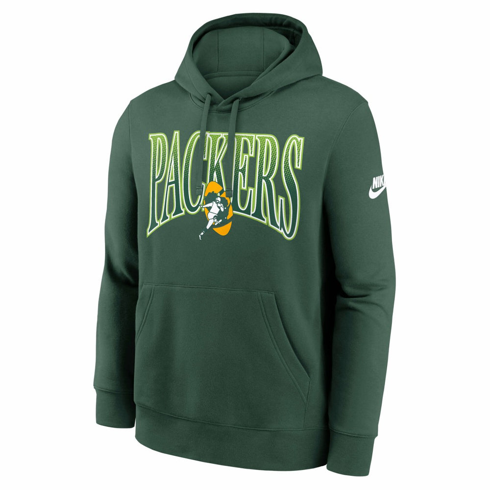 Green Bay Packers Full Blitz Club Fleece Pullover Hoodie - Green discount