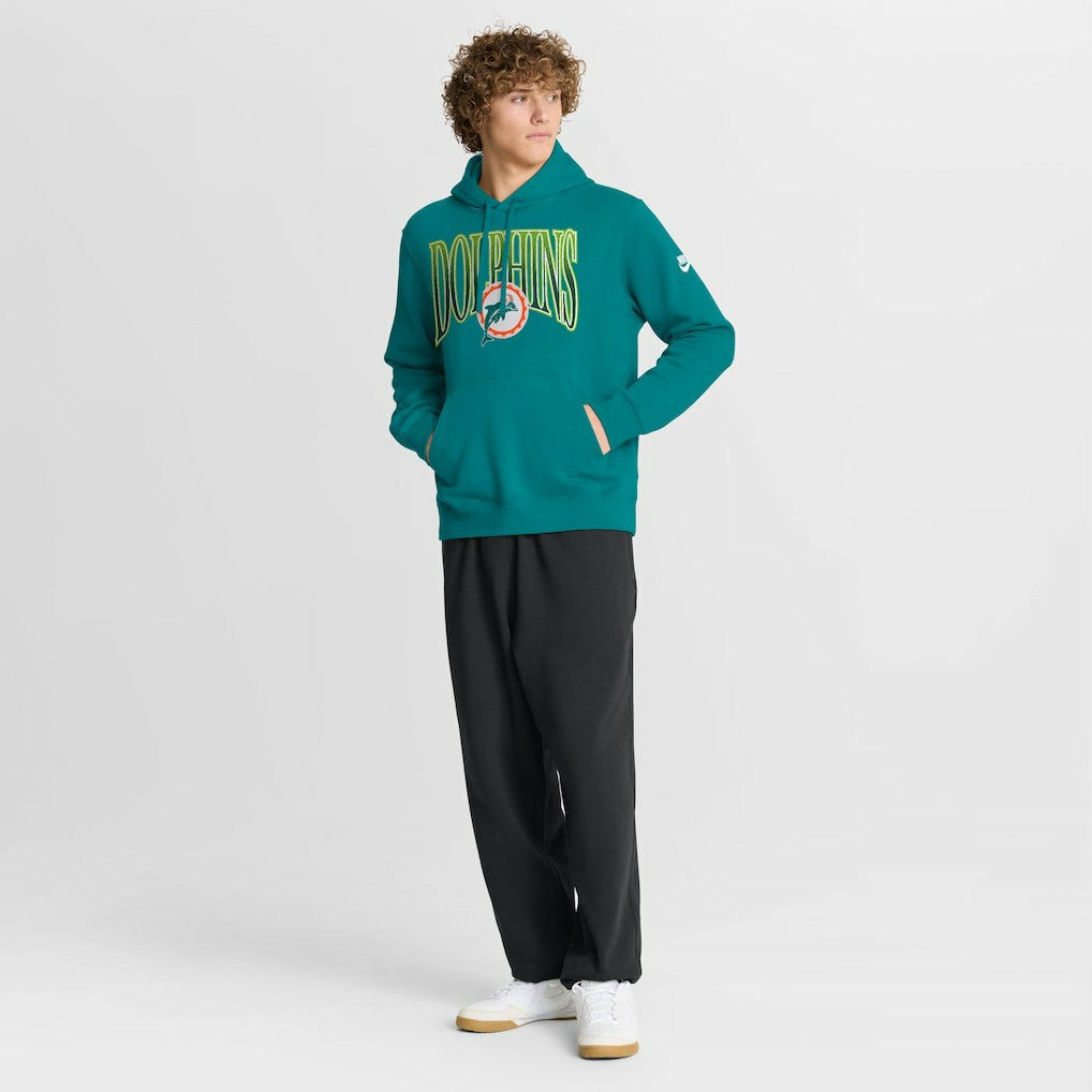 Miami Dolphins Full Blitz Club Fleece Pullover Hoodie - Aqua for sale