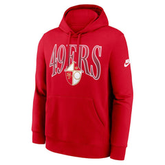 San Francisco 49ers Full Blitz Club Fleece Pullover Hoodie - Scarlet discount