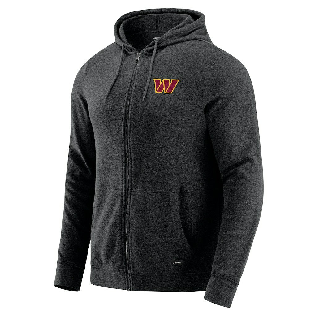 Washington Commanders J. Palmer Players Lounge Tri-Blend Full-Zip Hoodie - Dark Heather Gray online
