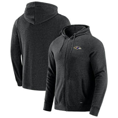 Baltimore Ravens J. Palmer Players Lounge Tri-Blend Full-Zip Hoodie - Dark Heather Gray outlet