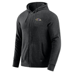 Baltimore Ravens J. Palmer Players Lounge Tri-Blend Full-Zip Hoodie - Dark Heather Gray outlet