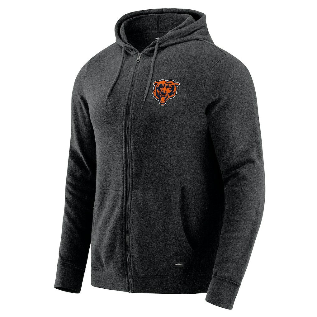 Chicago Bears J. Palmer Players Lounge Tri-Blend Full-Zip Hoodie - Dark Heather Gray sale
