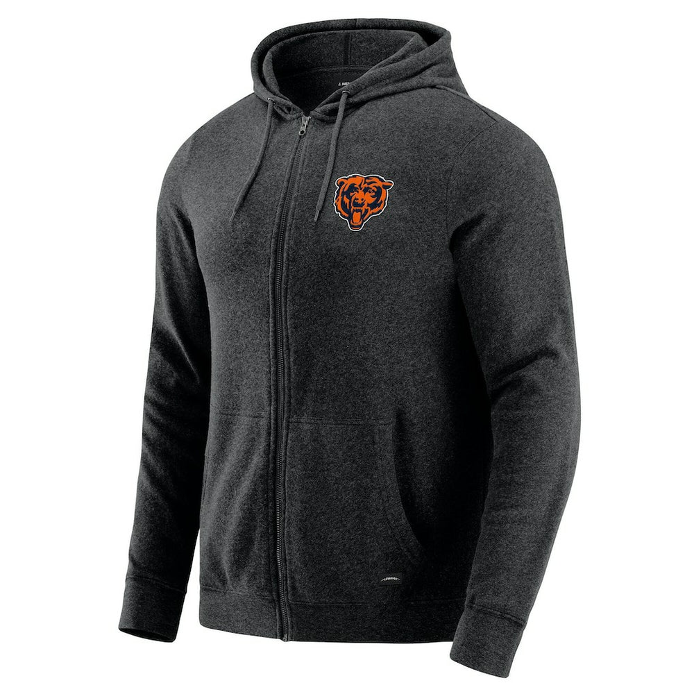Chicago Bears J. Palmer Players Lounge Tri-Blend Full-Zip Hoodie - Dark Heather Gray sale