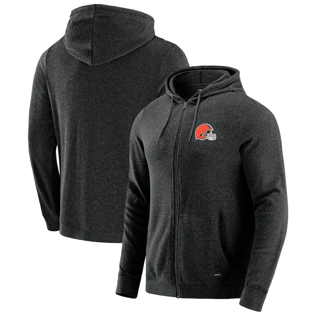 Cleveland Browns J. Palmer Players Lounge Tri-Blend Full-Zip Hoodie - Dark Heather Gray discount