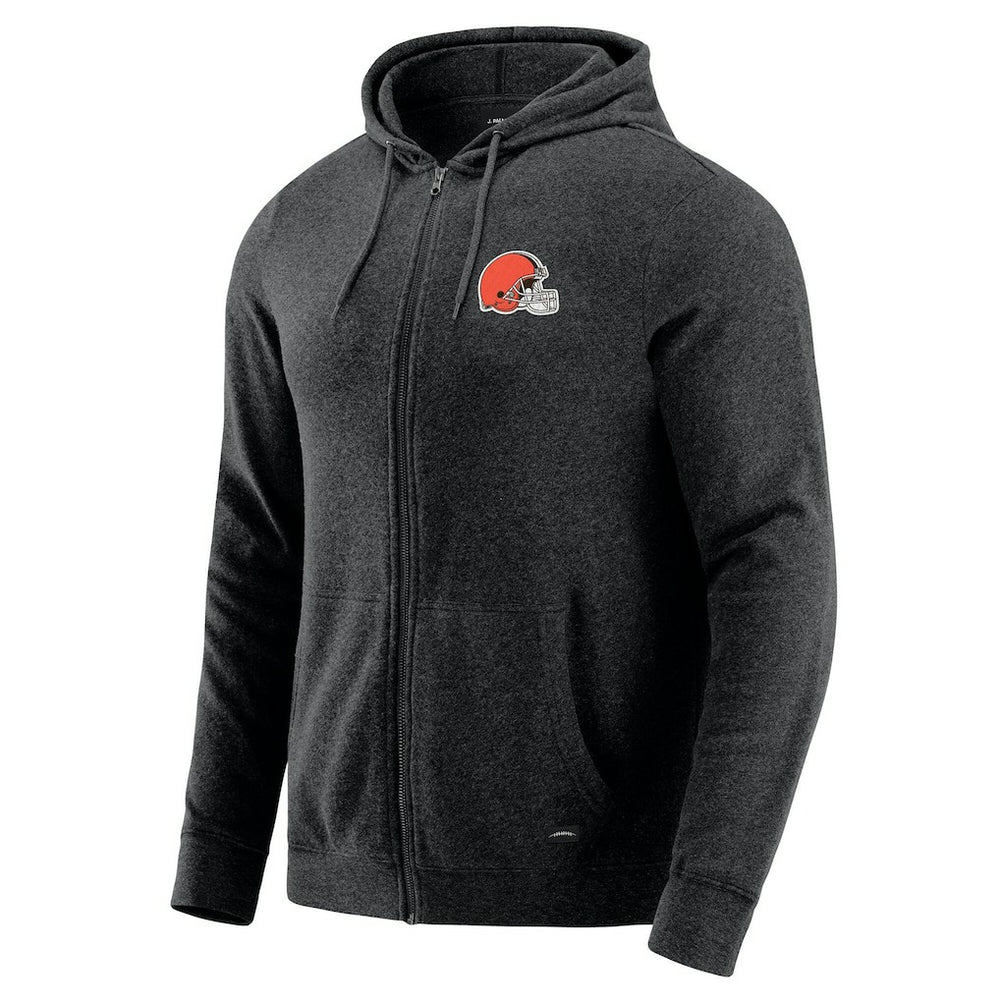 Cleveland Browns J. Palmer Players Lounge Tri-Blend Full-Zip Hoodie - Dark Heather Gray discount