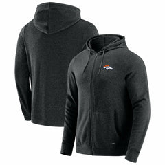 Denver Broncos J. Palmer Players Lounge Tri-Blend Full-Zip Hoodie - Dark Heather Gray on sale