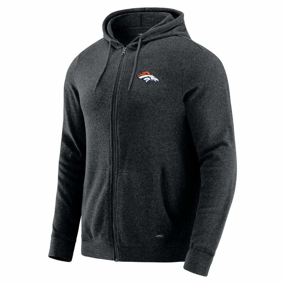 Denver Broncos J. Palmer Players Lounge Tri-Blend Full-Zip Hoodie - Dark Heather Gray on sale