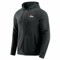 Denver Broncos J. Palmer Players Lounge Tri-Blend Full-Zip Hoodie - Dark Heather Gray on sale