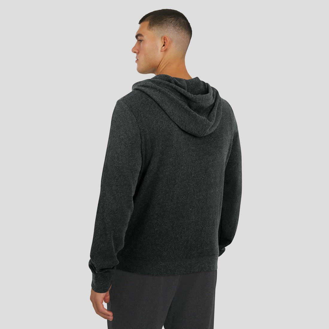 Denver Broncos J. Palmer Players Lounge Tri-Blend Full-Zip Hoodie - Dark Heather Gray on sale