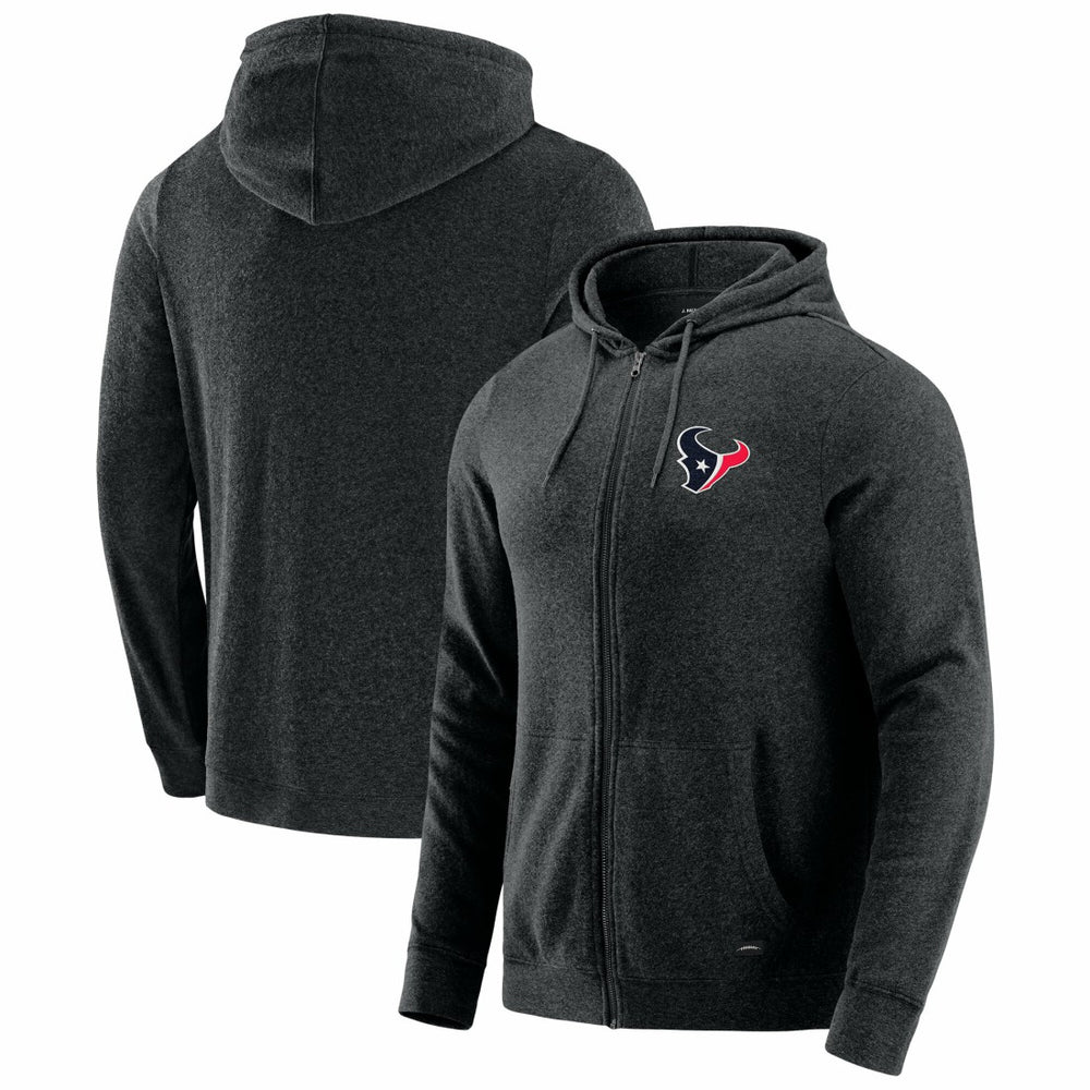 Houston Texans J. Palmer Players Lounge Tri-Blend Full-Zip Hoodie - Dark Heather Gray for sale