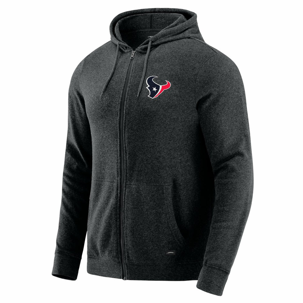 Houston Texans J. Palmer Players Lounge Tri-Blend Full-Zip Hoodie - Dark Heather Gray for sale