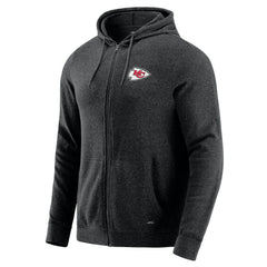 Kansas City Chiefs J. Palmer Players Lounge Tri-Blend Full-Zip Hoodie - Dark Heather Gray for sale