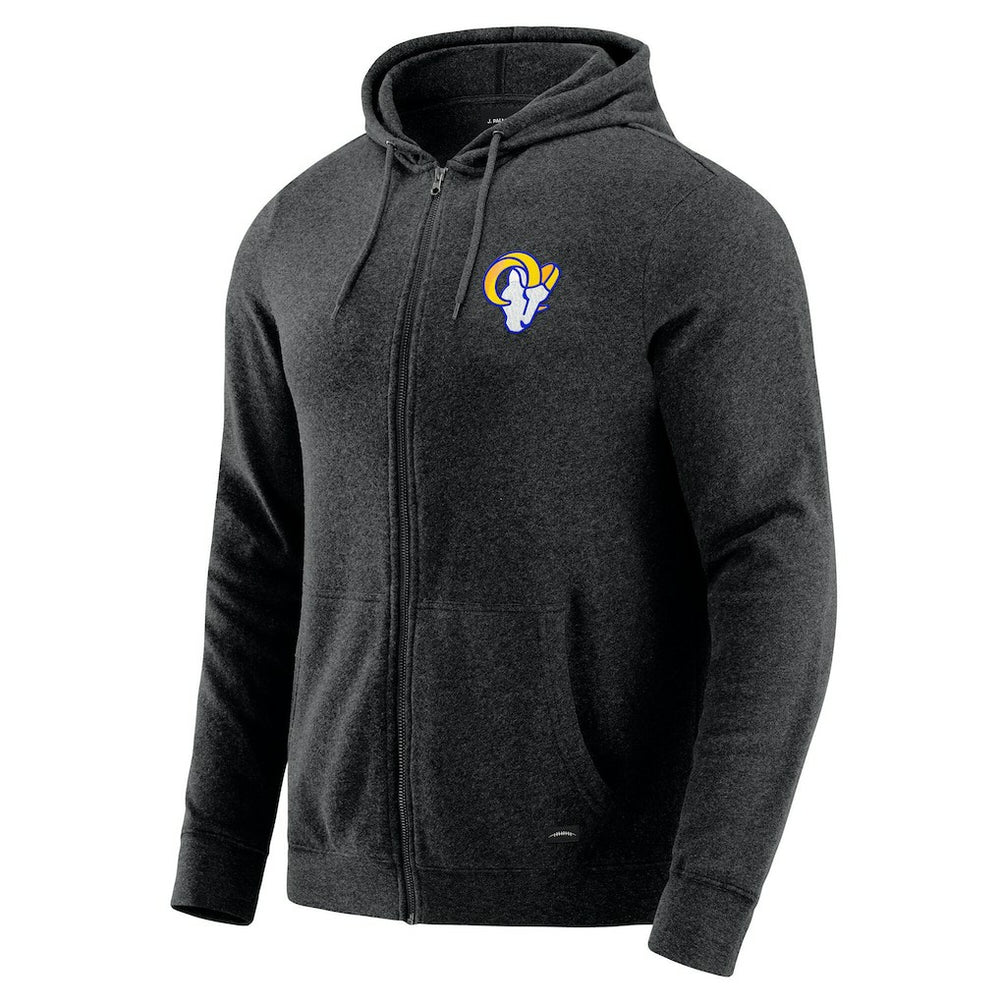 Los Angeles Rams J. Palmer Players Lounge Tri-Blend Full-Zip Hoodie - Dark Heather Gray sale