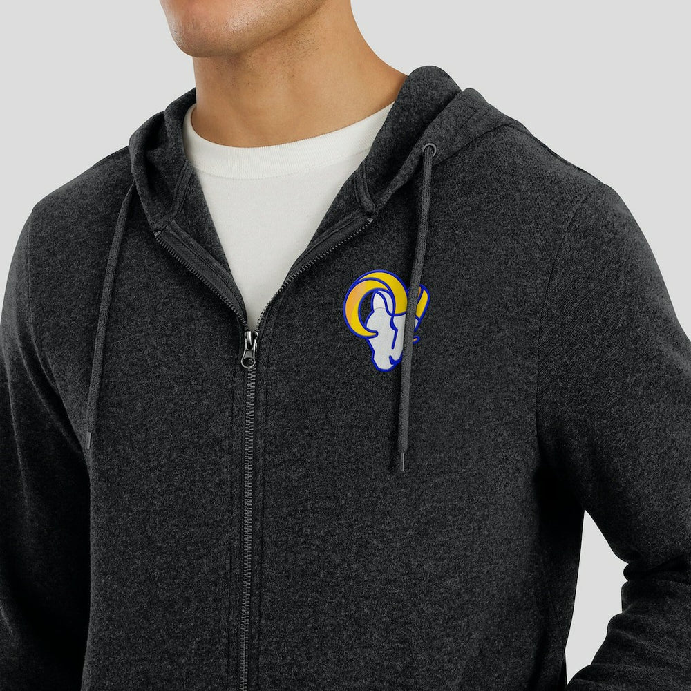 Los Angeles Rams J. Palmer Players Lounge Tri-Blend Full-Zip Hoodie - Dark Heather Gray sale
