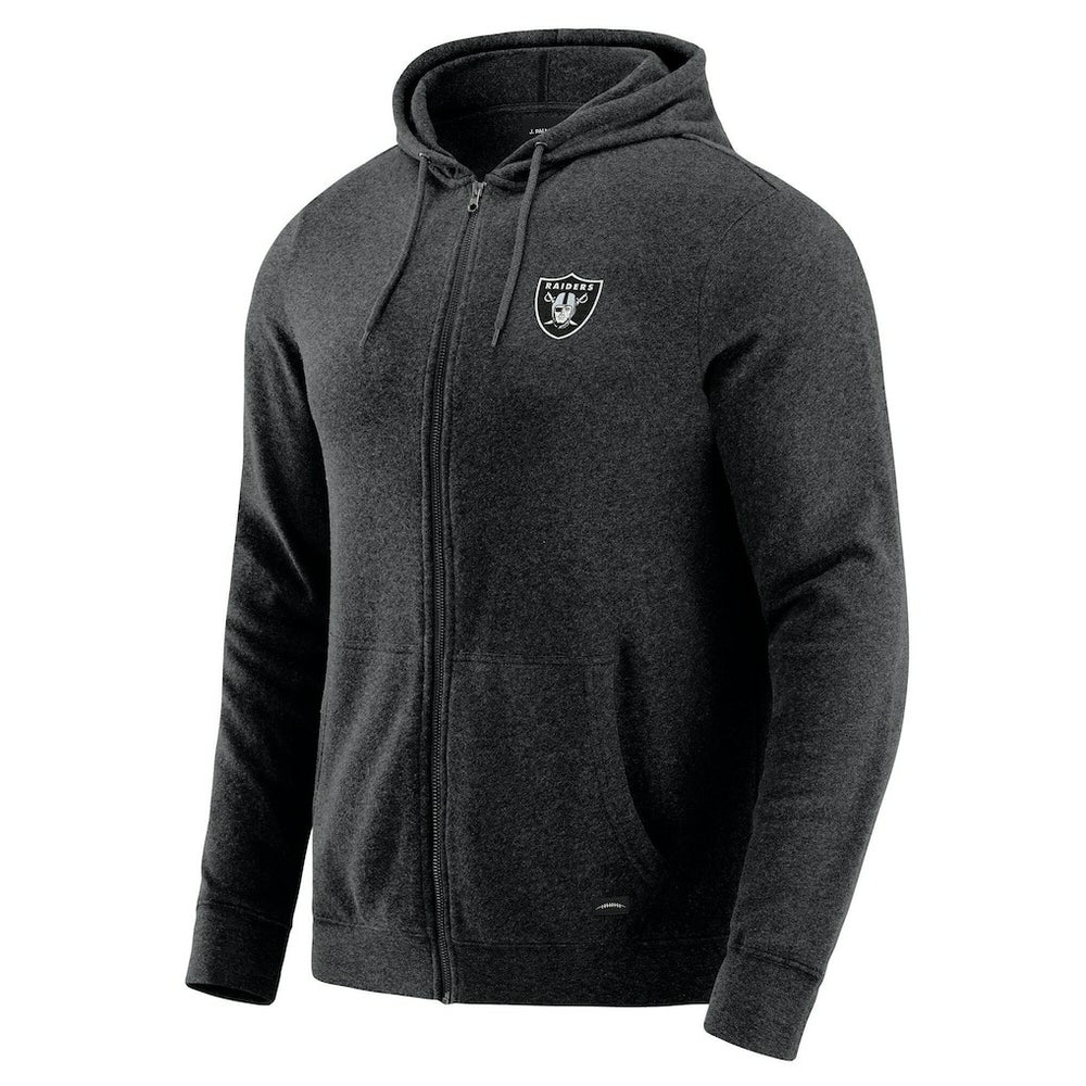 Las Vegas Raiders J. Palmer Players Lounge Tri-Blend Full-Zip Hoodie - Dark Heather Gray cheap