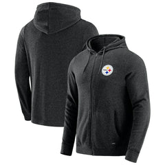 Pittsburgh Steelers J. Palmer Players Lounge Tri-Blend Full-Zip Hoodie - Dark Heather Gray outlet