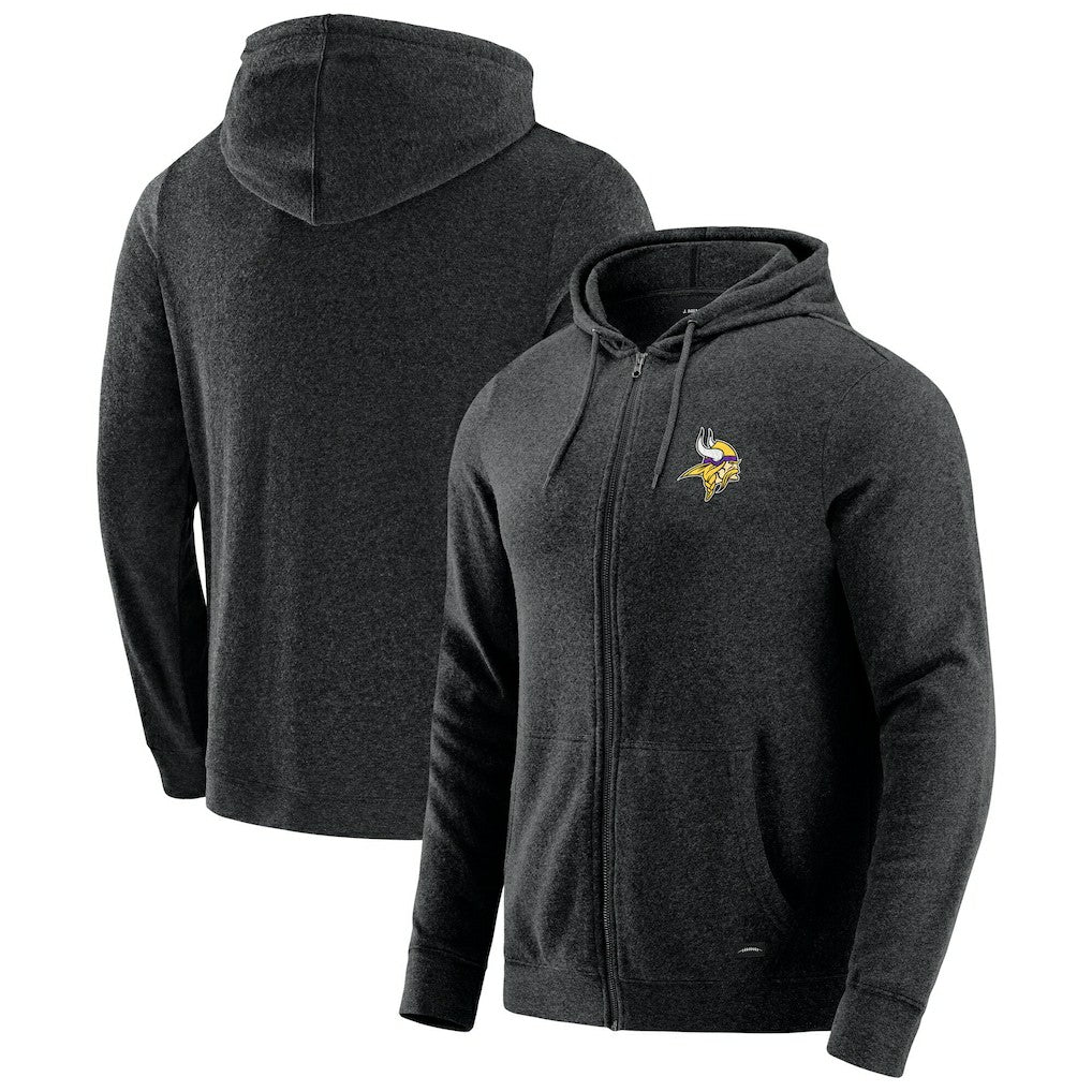 Minnesota Vikings J. Palmer Players Lounge Tri-Blend Full-Zip Hoodie - Dark Heather Gray outlet