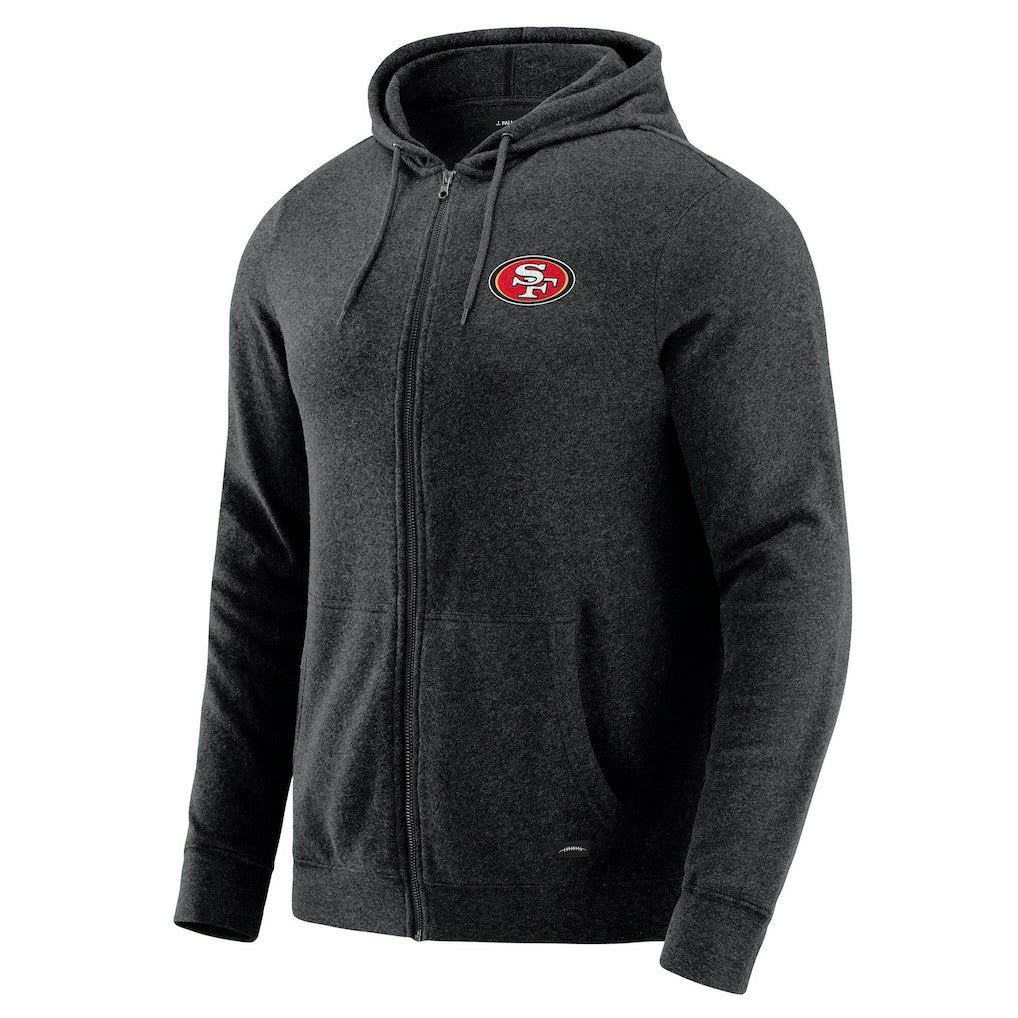 San Francisco 49ers J. Palmer Players Lounge Tri-Blend Full-Zip Hoodie - Dark Heather Gray discount